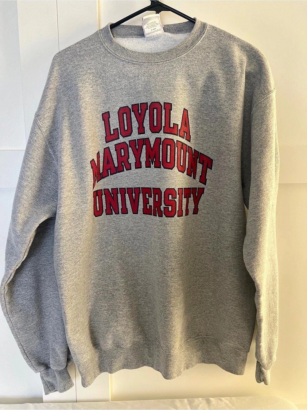 Champion Loyola Marymount University Crewneck Sweatshirt Gray & Red Large